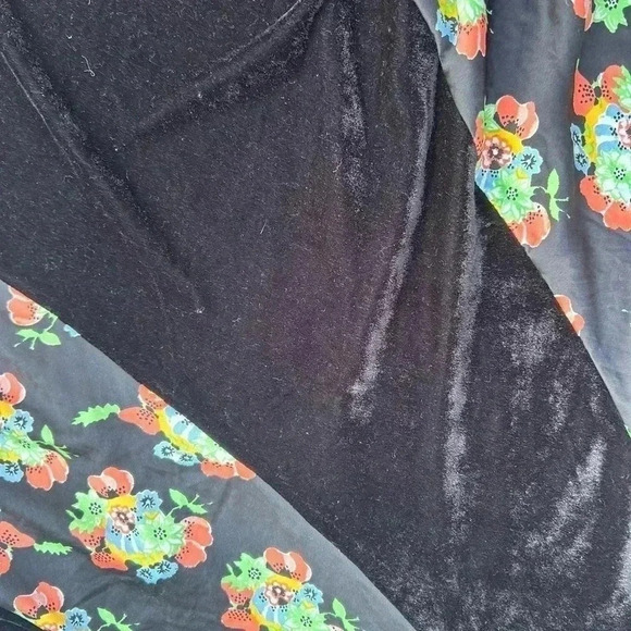 Free people floral satin and velvet mermaid maxi skirt size 4 - Picture 6 of 10